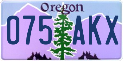 OR license plate 075AKX