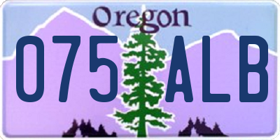 OR license plate 075ALB