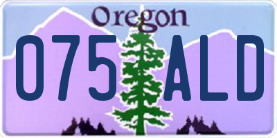 OR license plate 075ALD