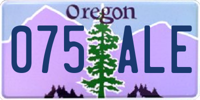 OR license plate 075ALE