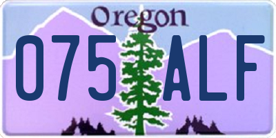 OR license plate 075ALF