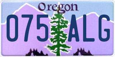 OR license plate 075ALG