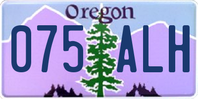 OR license plate 075ALH