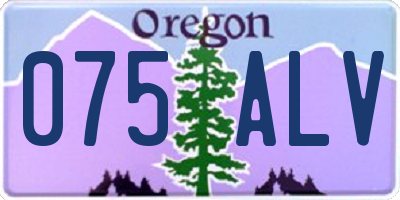 OR license plate 075ALV