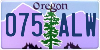 OR license plate 075ALW