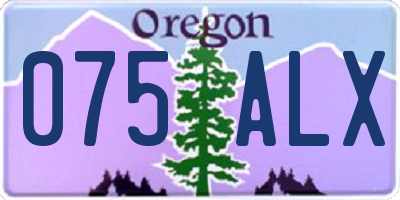 OR license plate 075ALX
