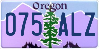 OR license plate 075ALZ