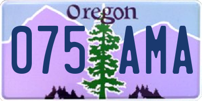 OR license plate 075AMA