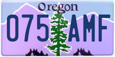 OR license plate 075AMF