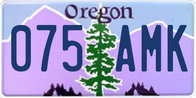 OR license plate 075AMK
