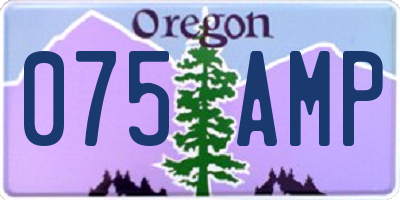 OR license plate 075AMP