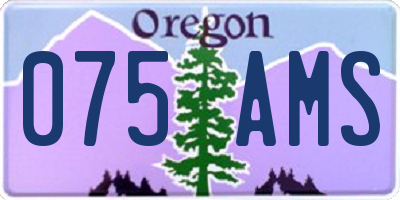 OR license plate 075AMS