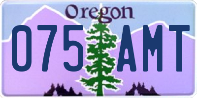 OR license plate 075AMT