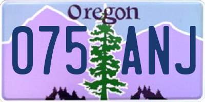 OR license plate 075ANJ
