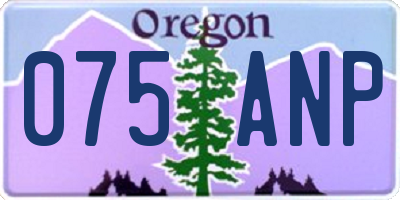 OR license plate 075ANP