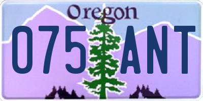 OR license plate 075ANT