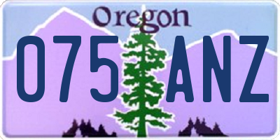 OR license plate 075ANZ