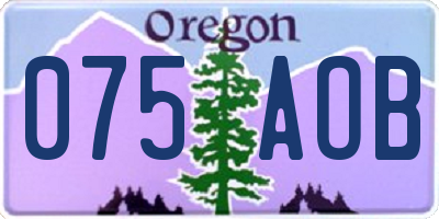 OR license plate 075AOB