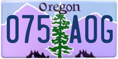 OR license plate 075AOG