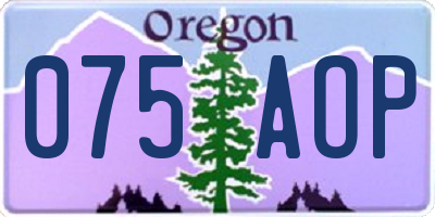 OR license plate 075AOP
