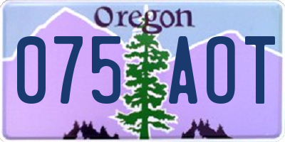 OR license plate 075AOT