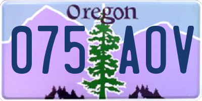 OR license plate 075AOV