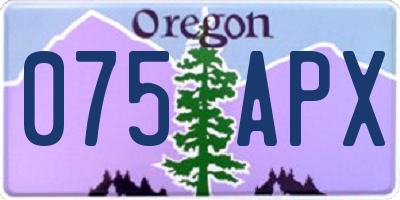 OR license plate 075APX