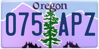 OR license plate 075APZ
