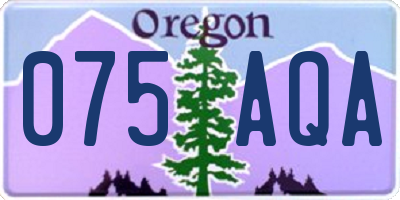 OR license plate 075AQA