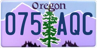 OR license plate 075AQC