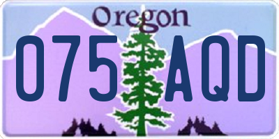 OR license plate 075AQD