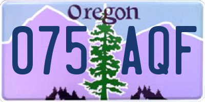 OR license plate 075AQF