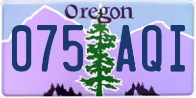 OR license plate 075AQI