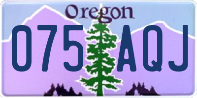 OR license plate 075AQJ