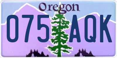 OR license plate 075AQK