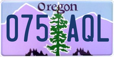 OR license plate 075AQL