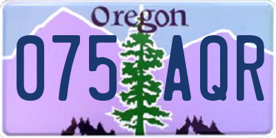 OR license plate 075AQR