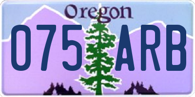 OR license plate 075ARB