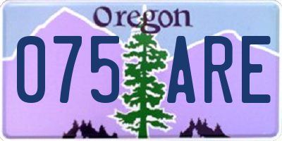 OR license plate 075ARE