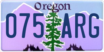 OR license plate 075ARG