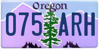 OR license plate 075ARH