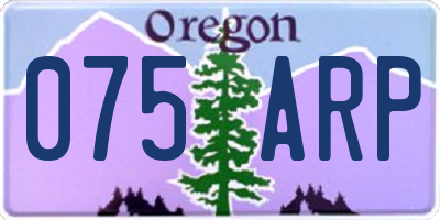 OR license plate 075ARP