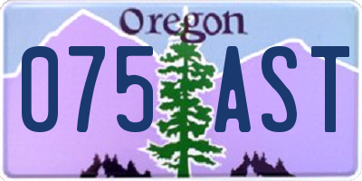 OR license plate 075AST