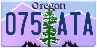 OR license plate 075ATA