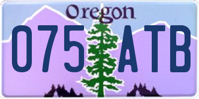 OR license plate 075ATB