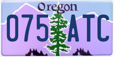 OR license plate 075ATC