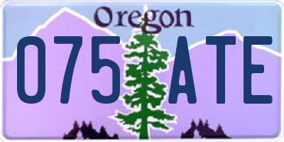 OR license plate 075ATE