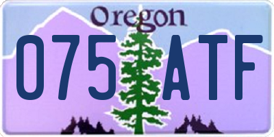 OR license plate 075ATF