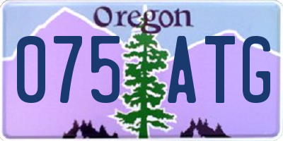 OR license plate 075ATG