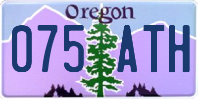 OR license plate 075ATH
